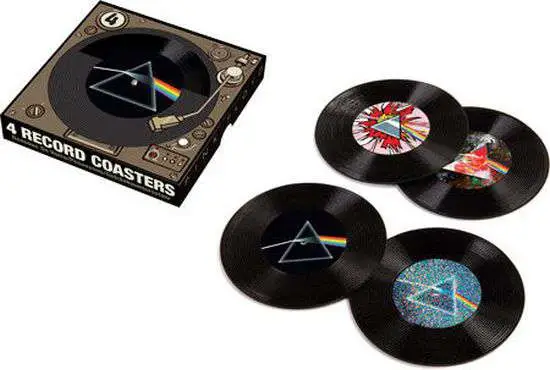 Figurine pink floyd record coasters